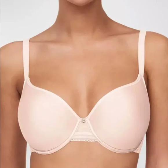 Chantelle C Jolie Comfort Convertible T-Shirt Bra 38DD Nude Rose - Picture 1 of 8